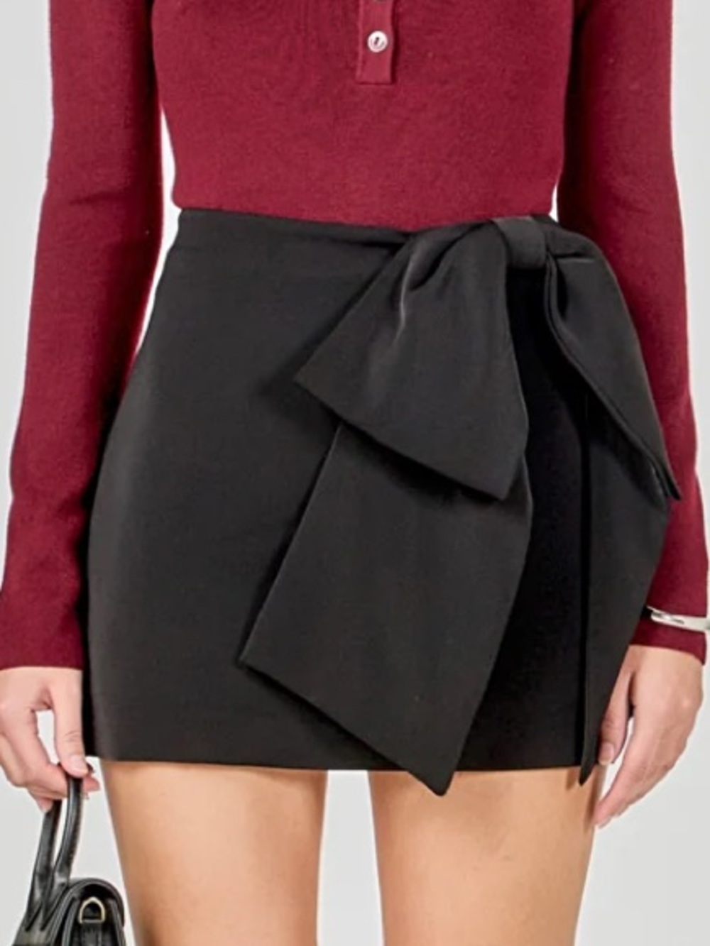Endless Rose Bow Mini Skirt ✧ Black ✧ Size M